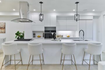 Photo white modern kitchen